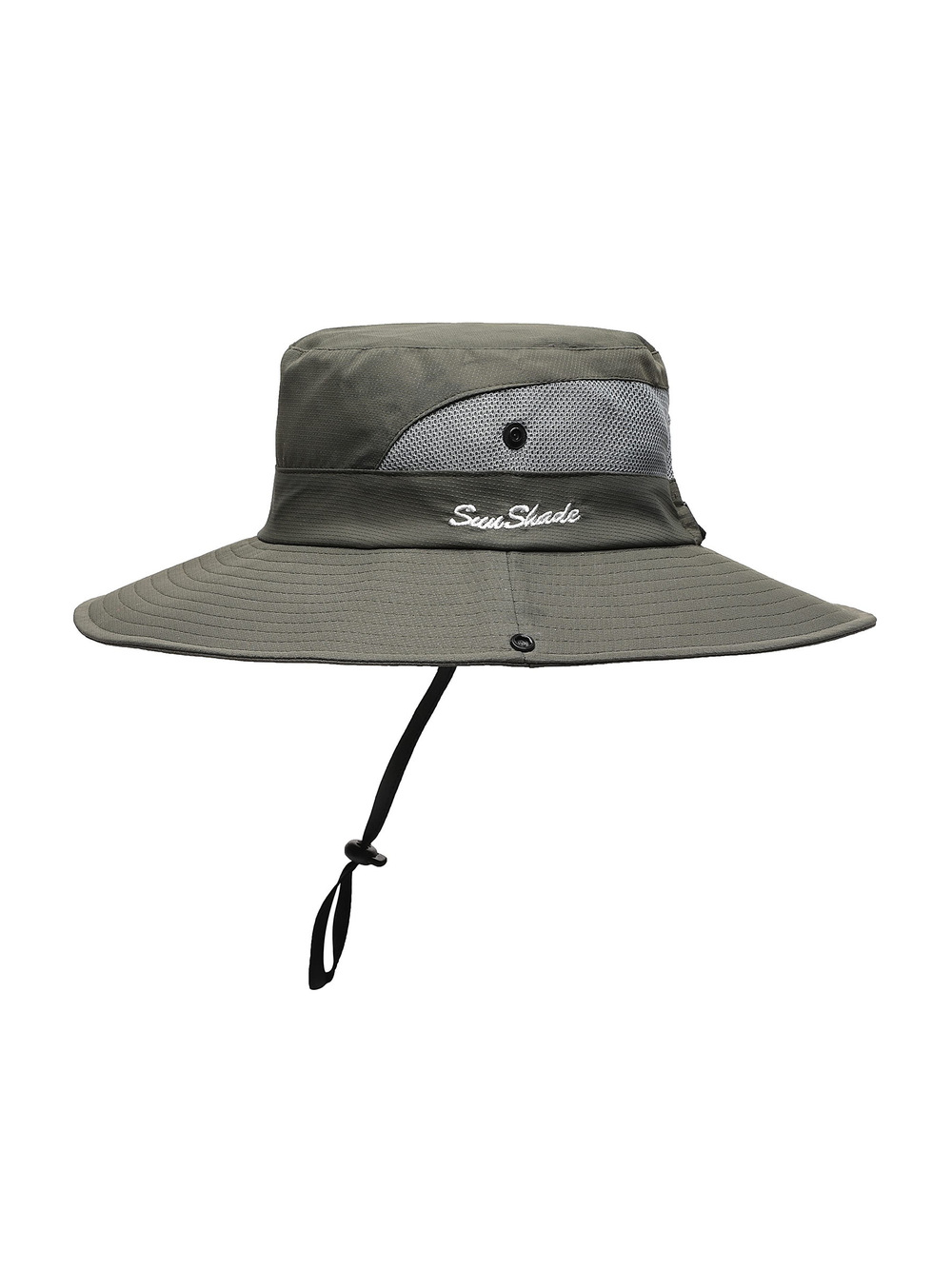 Womens Summer Sun Hat Beach Hat Wide Brim Outdoor | Pure Army Green | Size 6-7